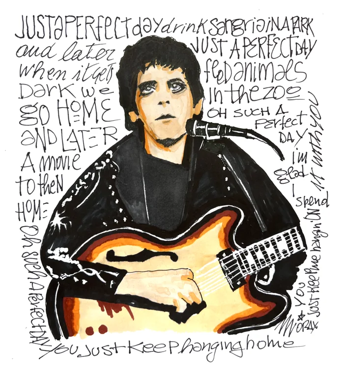 Lou Reed, disegno a pennarello